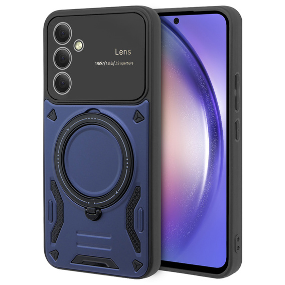 Θωρακισμένη θήκη για Samsung Galaxy A54 5G, CamShield MagSafe, μπλε