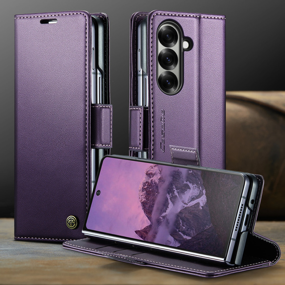 CASEME Litchi θήκη πορτοφόλι flip για Samsung Galaxy Z Fold7 5G