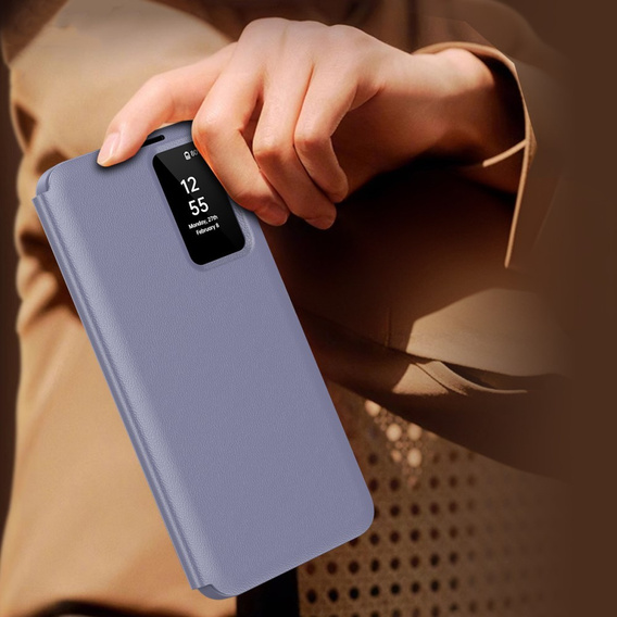 Αναδιπλούμενη θήκη για Samsung Galaxy S23 FE, Smart View Wallet, λεβάντας