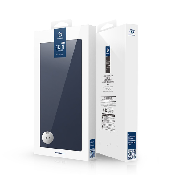 Θήκη Dux Ducis για iPhone 17, Skin Pro, με πτερύγιο, με υποδοχή για κάρτες, μπλε σκούρο μπλε