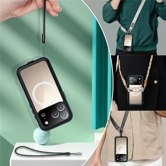 Θήκη για iPhone 17 Pro, αδιάβροχη IP68, SHELLBOX MagSafe, μπλε