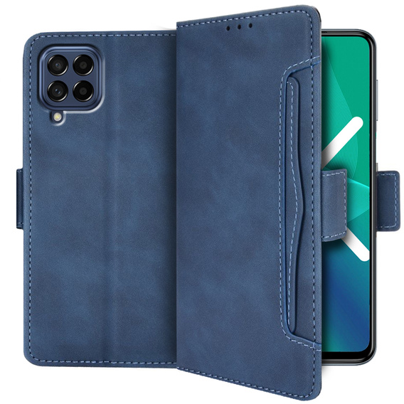 Θήκη με πτερύγιο για Samsung Galaxy M53 5G, Card Slot, μπλε