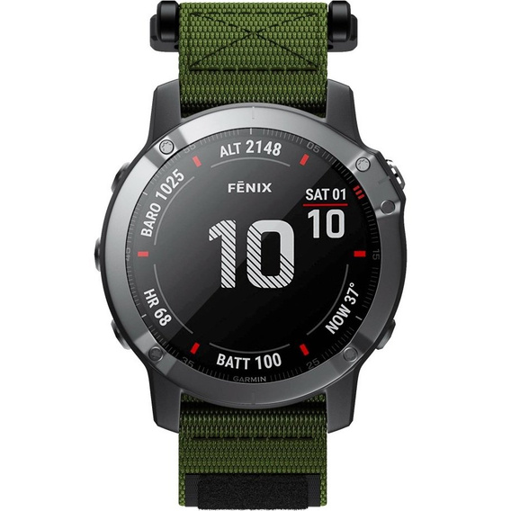 Pasek nylonowy do Garmin Fenix 7/Fenix 6 Pro/Forerunner 935/945/955 22mm, Green