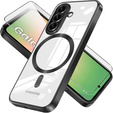Θήκη για Samsung Galaxy A56, Electro MagSafe, μαύρη + Γυαλί για την οθόνη