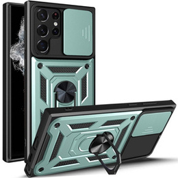 Θήκη για Samsung Galaxy S23 Ultra, CamShield Slide, πράσινο
