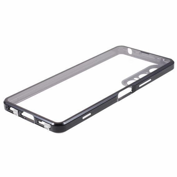 θήκη για το Sony Xperia 1 V, Magnetic Dual Glass, μαύρη