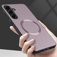 Θήκη για Samsung Galaxy A56 5G, Leather Hybrid MagSafe, μωβ
