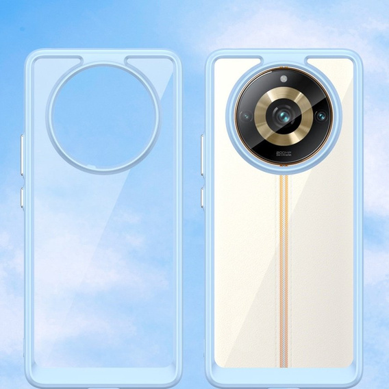 Θήκη για Realme 11 Pro 5G / 11 Pro+ 5G, Fusion Hybrid, διαφανής / μπλε