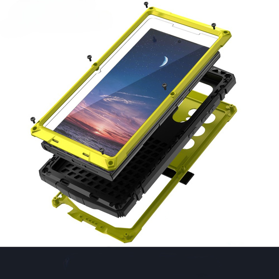 Θωρακισμένη θήκη για Samsung Galaxy S25 Ultra, R-JUST, κίτρινη