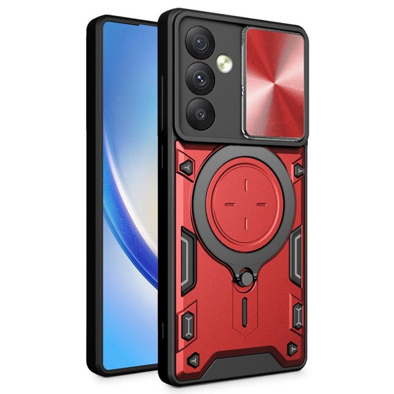 Θωρακισμένη θήκη για Samsung Galaxy A54 5G, CamShield Slide, κόκκινη