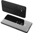 Θήκη για Samsung Galaxy A15, Clear View, μαύρη + γυαλί 9H