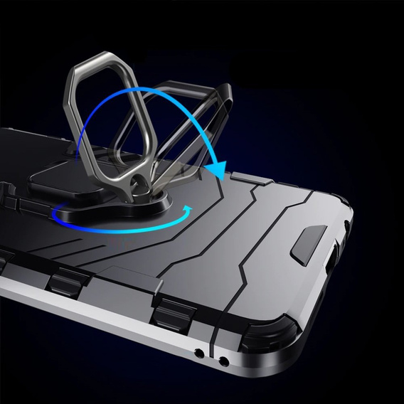 Θήκη για Realme 8 / 8 Pro, Kickstand Ring, μαύρη