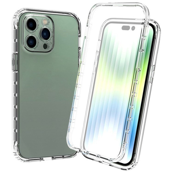 Θήκη για iPhone 14 Pro, Shockproof, με μεμβράνη, διαφανής
