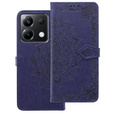 Θήκη με πτερύγιο για Xiaomi Poco X6 5G, Mandala, μωβ