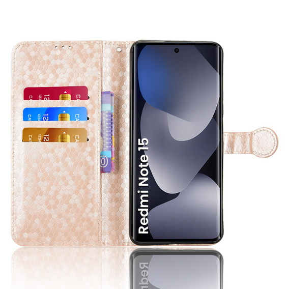 Θήκη με πτυσσόμενο κάλυμμα Wallet Rhombus για Xiaomi Redmi Note 15 5G / Poco M8 5G