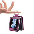 Θήκη για Samsung Galaxy Z Flip7 FE / Z Flip6, Card Slot Ring Case, μωβ