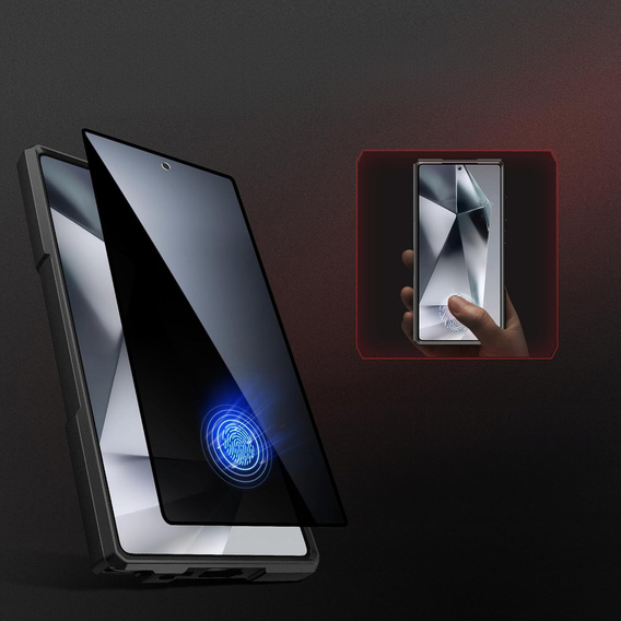 Θήκη για Samsung Galaxy S25 Ultra, Tongate MECH MagSafe Series, Μαύρο + 9H Tempered Glass