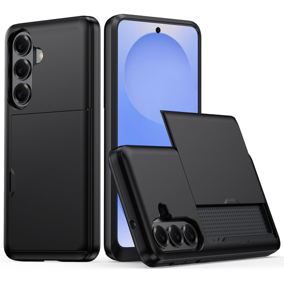 Θήκη με θήκη για κάρτες για Samsung Galaxy S26, μαύρη