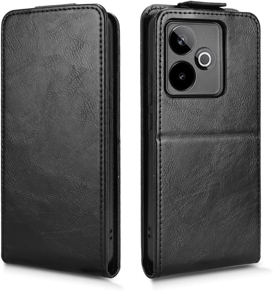 Θήκη με πτερύγιο για Realme GT 7 / 7T, Flip, μαύρη