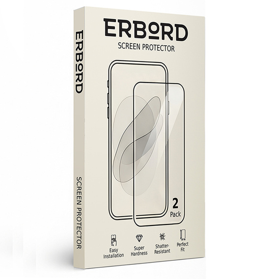 2x ERBORD 3D γυαλί μετριασμένο για Samsung Galaxy S25 FE