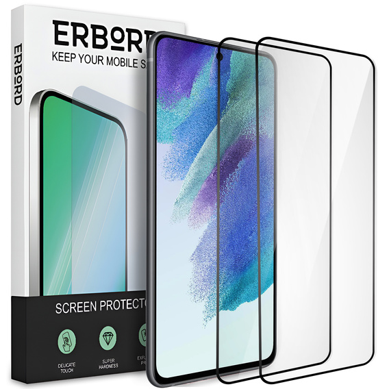 2x Κεραμικό υβριδικό γυαλί ERBORD για Samsung Galaxy S21 FE