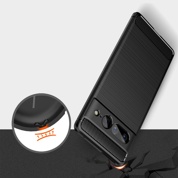Θήκη για Google Pixel 7 Pro, Carbon, μαύρη