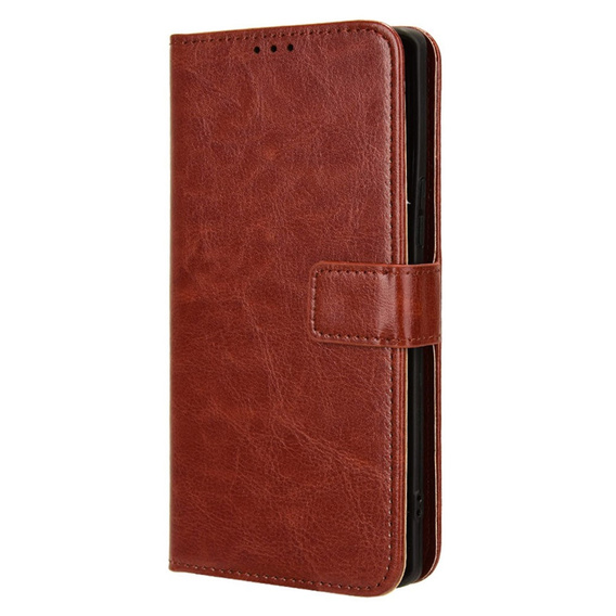 Θήκη με πτερύγιο για Infinix Note 40 Pro Plus, Crazy Horse Wallet, καφέ