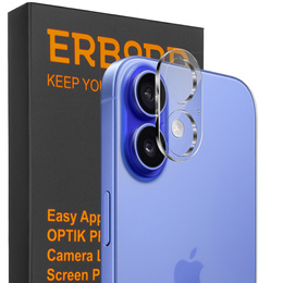 Μετριασμένο γυαλί για κάμερα για το iPhone 16 / 16 Plus, διαφανής