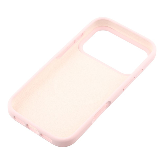 Θήκη σιλικόνης για iPhone 17 Pro, για MagSafe, αντικραδασμική, ροζ