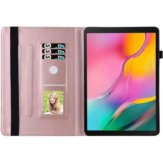Θήκη για Lenovo Tab M9, Wallet Pen Slot, butterflies, καφέ