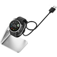 Σταθμός σύνδεσης USB αλουμινίου για Garmin Fenix 7/7S/7X/6/6X/6S, ασημί