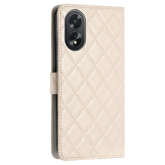 Θήκη με πτερύγιο για Oppo A38 4G / Oppo A18 4G, Wallet, BINFEN COLOR, μπεζ