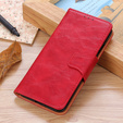 Θήκη με πτερύγιο για Samsung Galaxy S25 Edge, Crazy Horse Wallet, κόκκινη