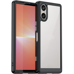 Θήκη για Sony Xperia 5 V, Fusion Hybrid, διαφανής / μαύρη