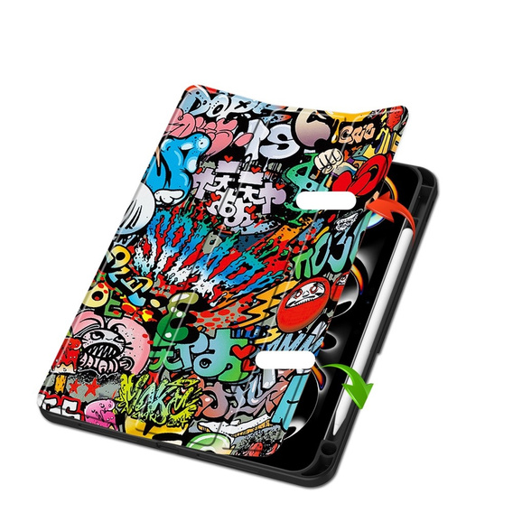 Θήκη για iPad Pro 11 2024, Smartcase, graffiti