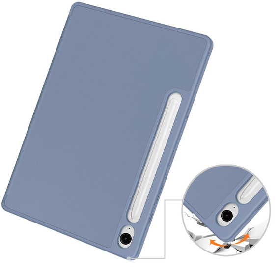 Θήκη για Samsung Galaxy Tab S10 Lite / S10 FE / S9 FE, Smartcase με χώρο για γραφίδα, μωβ