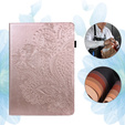 θήκη με πτερύγιο για Xiaomi Redmi Pad SE 11", flower, ροζ