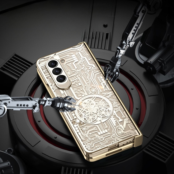 Θήκη για Samsung Galaxy Z Fold 5 5G, Mechanical Legend, χρυσή