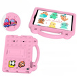 Παιδική θήκη για iPad mini 7.9" 2019/2015/2014/2013/2012 (5/4/3/2/1 gen.), Cute Patterns, με βάση, ροζ