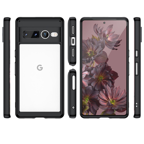 Θήκη για Google Pixel 7 Pro 5G, Fusion Hybrid, με προστασία κάμερας, διαφανής / μαύρη