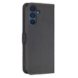 Θήκη με πτερύγιο για Samsung Galaxy A15, BINFEN Wallet, μαύρη + γυαλί 9H 