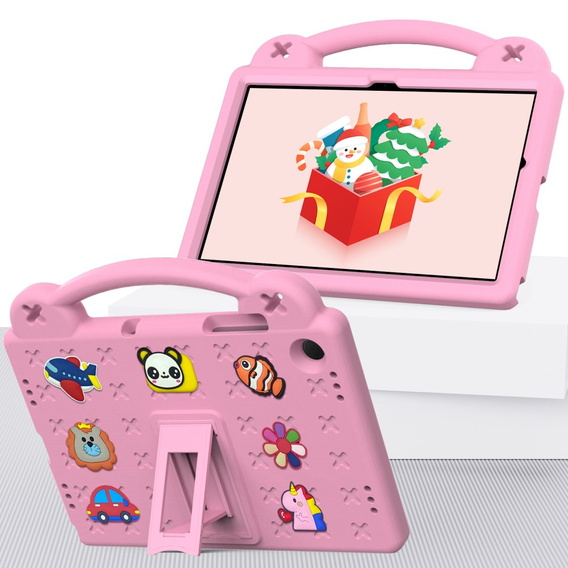 Παιδική θήκη για Samsung Galaxy Tab A9+, Cute Patterns, με βάση, ροζ