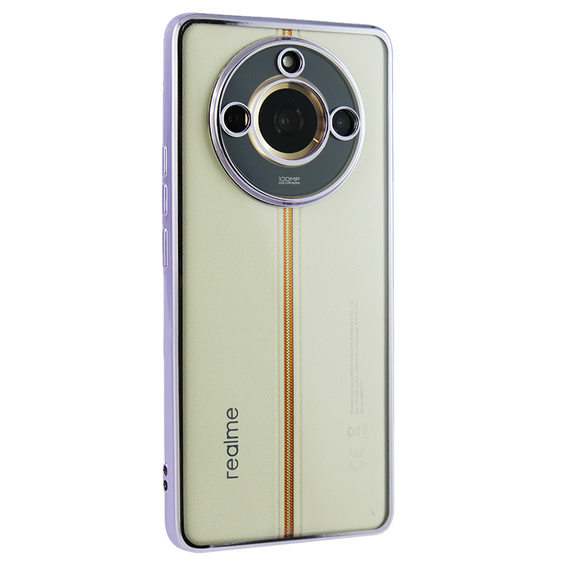 Η θήκη για το Realme 11 Pro 5G / Pro+ 5G, Electroplating Frame, διαφανής / βιολετί