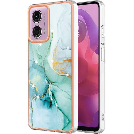 Προστατευτική θήκη για Motorola Moto G24 / G24 Power / G04, Marble Slim Case, πράσινη