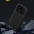 Love Mei Θήκη για Xiaomi 13, armored with glass, μαύρη