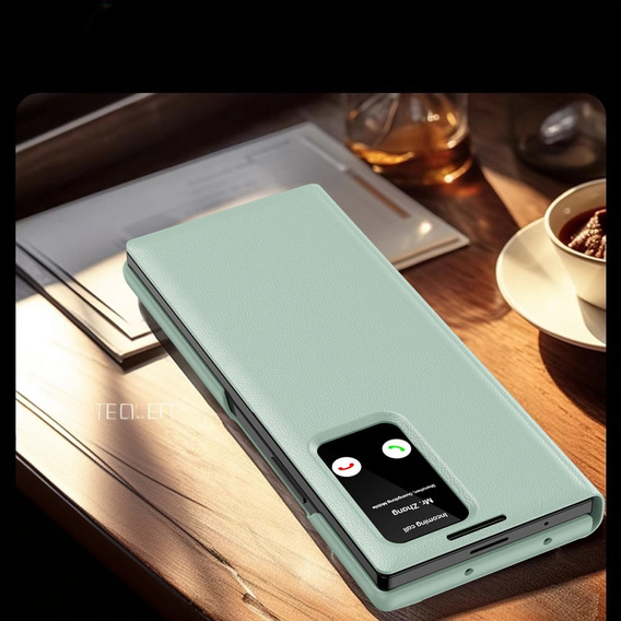 Αναδιπλούμενη θήκη για Samsung Z Fold5 5G, Smart View Wallet, πράσινη