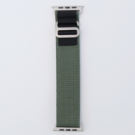 Λουράκι νάιλον για Apple Watch 1/2/3/4/5/6/7/8/SE/ULTRA 42/44/45/49mm, πράσινη / μαύρη 