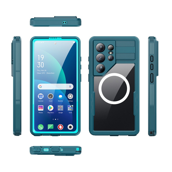 Αδιάβροχη θήκη Redpepper MagSafe για Samsung Galaxy S26 Ultra, μπλε