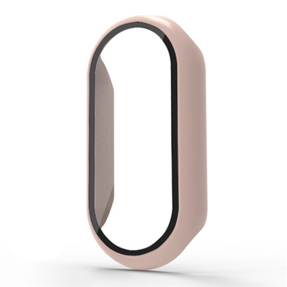 Θήκη 2σε1 + γυαλί μετριασμένο για Xiaomi Smart Band 10 / 9 / 8, ροζ 