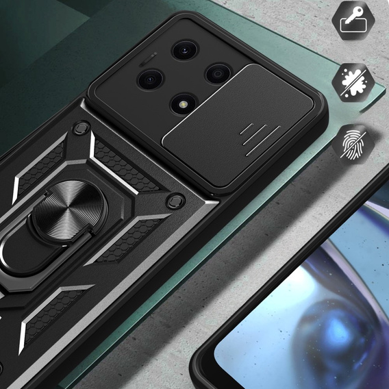 Θήκη για Honor X8a 4G, CamShield Slide, μαύρο